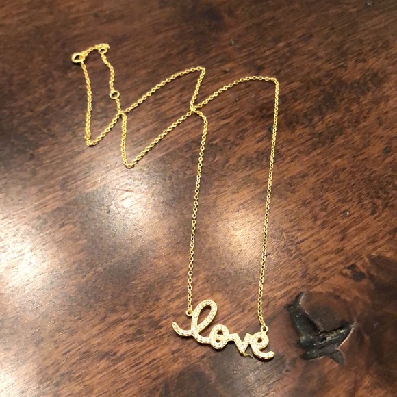 NWT 🎉host pick 🎉🎈gold over sterling silver love necklace - Picture 3 of 7